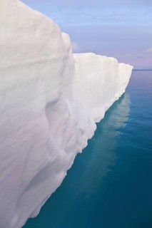 View of coastal glacier terminus