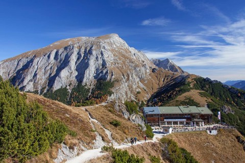 Jennerbahn cable car station on the Jenner in autumn