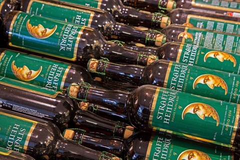 Straffe Hendrik beer bottles at the Brouwerij Henri Maes