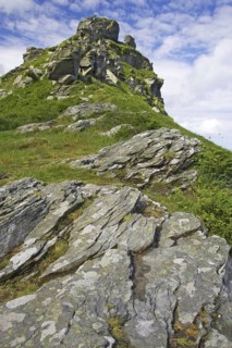 Rock formations in the dry valley