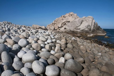 Pebbles on beach
