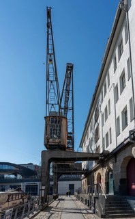 Shopping centre at the old industrial site of Tempelhofer Hafen