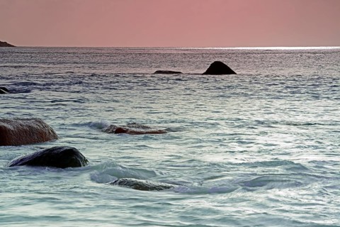Sunset at Anse Lazio