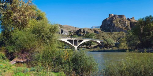 Atskuri Castle Ruins overlooking the Mtkvari River