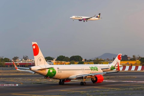 Airbus aircraft at Mexico City Airport