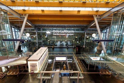 Oslo Gardermoen Airport Terminal and Train Station