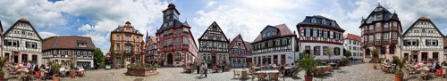 Heppenheim Market Square Panorama 400 degrees Germany