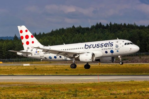 A Brussels Airlines Airbus A319 aircraft with registration OO-SSU at Oslo Gardermoen Airport