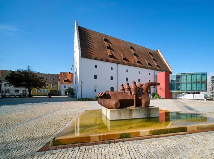 Fountain Three Horsemen by Lothar fisherman at the Reitstadel