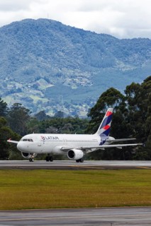 A LATAM Airbus A320 aircraft with registration CC-BAT at Medellin Rionegro Airport