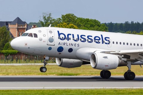 An Airbus A319 aircraft of Brussels Airlines with registration OO-SSO at Brussels Airport