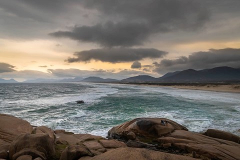 Cliffs at Sunset in Florianopolis Brazil