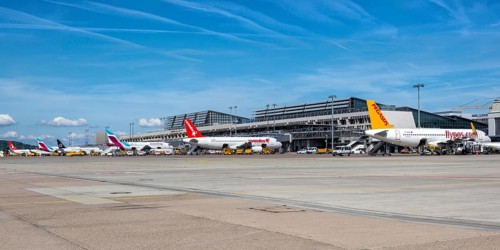 Aircraft at Stuttgart Airport