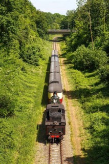 Steam train of the Miljoenenlijn Museum Railway Steam railway near Kerkrade