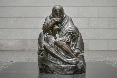 Mother with dead son