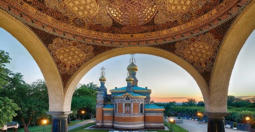 Mathildenhoehe Darmstadt Russian Chapel Germany