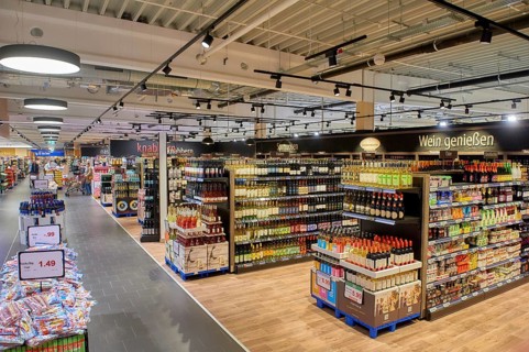 View of the wine department