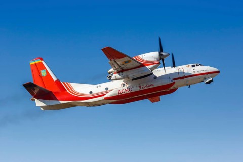 Ukraine Antonov An-32P aircraft with registration 33 Black at Stuttgart airport