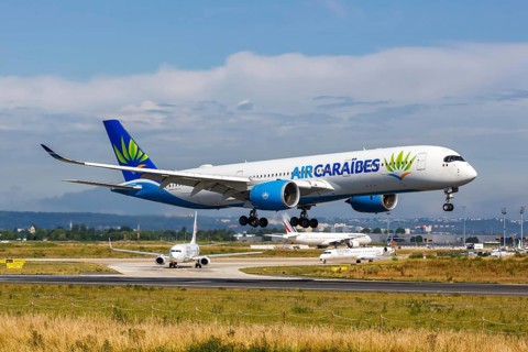 An Air Caraibes Airbus A350-900 aircraft with registration F-HHAV at Paris Orly Airport