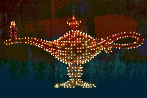 Lights form oil lamp