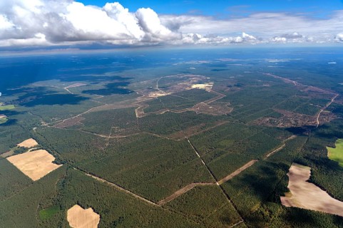 Aerial view of the former Wittstock military training area
