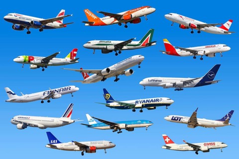 Aircraft Airlines Airlines from Europe at Frankfurt Airport