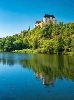 Mildenstein Castle above the river Freiberger Mulde