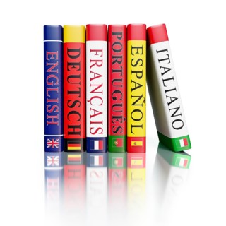 Foreign language study concept background