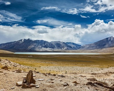 Himalayan lake Kyagar Tso