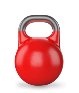 Gym equipment weight kettle bell isolated on white