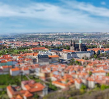 Aerial view of Hradchany part of Prague
