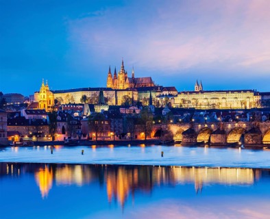 Travel Prague Europe concept background