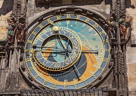 Astronomical clock on Town Hall. Prague