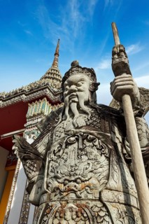 Wat Pho Chinese stone guardian