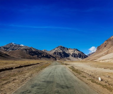 Manali-Leh road to Ladakh in Indian Himalayas near Sarchu. Ladakh
