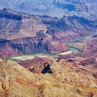 Rock formations overlooking the Colorado River