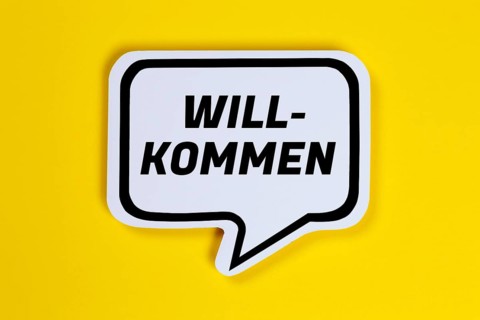 Speech bubble with text free space Copyspace communication concept talk in Stuttgart