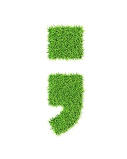 Grass alphabet semicolon period comma