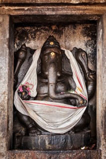 Ganesh statue in Hindu temple. Brihadishwarar Temple