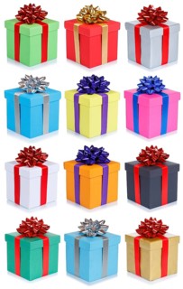 Gifts Birthday Christmas Collection Christmas Gifts Birthday Gifts isolated in Stuttgart