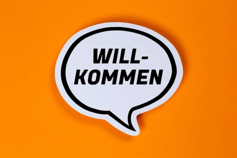 Speech bubble with text free space Copyspace communication concept talk in Stuttgart
