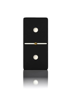 Domino game bone close up isolated on white