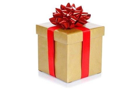 Gift birthday christmas christmas gift birthday gift box gold golden give isolated in Stuttgart