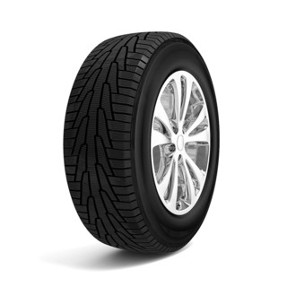 Car winter tire isolated on white background