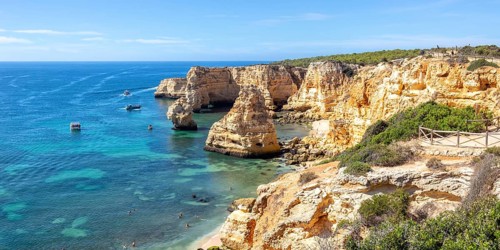 Algarve beach Praia da Marinha by the sea Panorama Ocean in Praia da Marinha