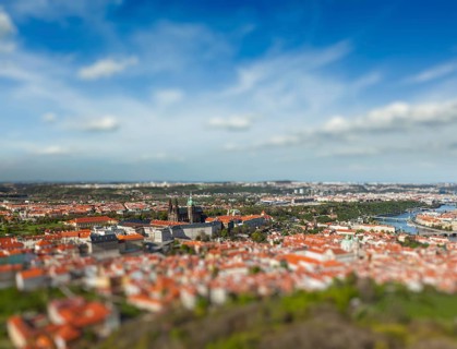 Aerial view of Hradchany part of Prague