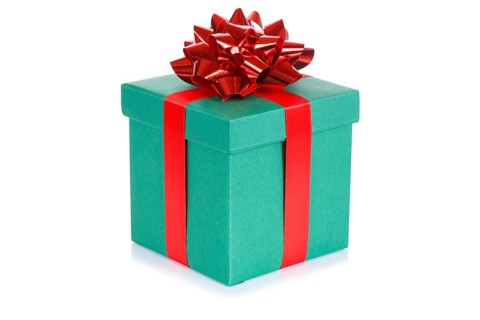 Gift birthday christmas christmas gift birthday gift box green give isolated in Stuttgart