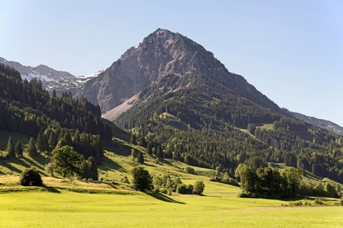 View to the mountain Rubihorn 1957 m