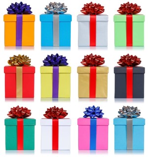 Gifts Birthday Christmas Collection give isolated in Stuttgart