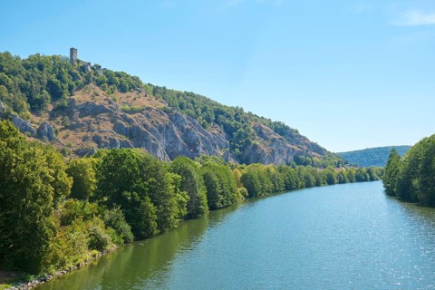 Main-Danube Canal with Randeck Castle near Essing